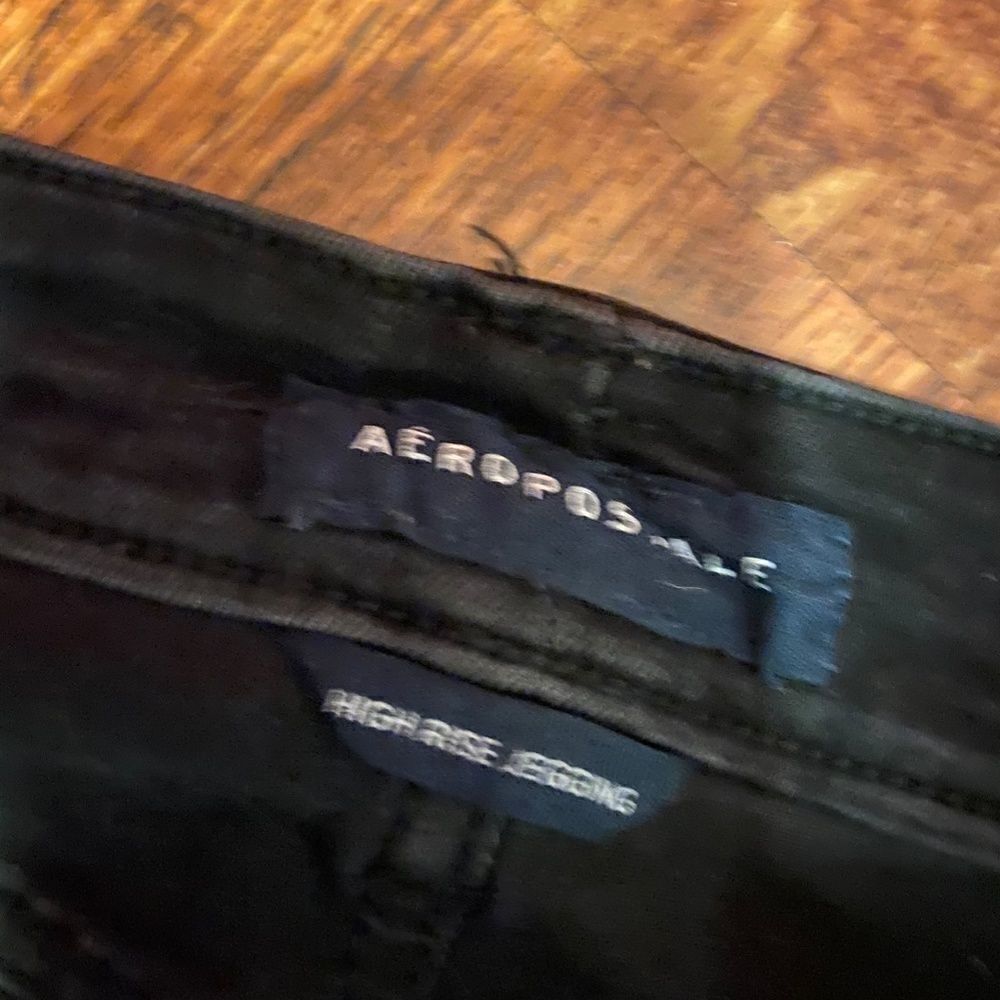 Aeropostale High Rise Jeggings Black 8 Long - Picture 5 of 7